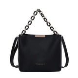 Large Capacity One Shoulder Bags PU Leather Vintage Bucket Handbag