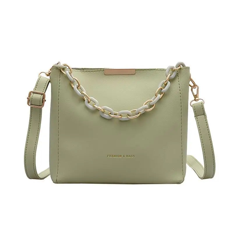 Large Capacity One Shoulder Bags PU Leather Vintage Bucket Handbag