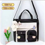 Large Capacity Canvas Messenger Bag Classic Vintage Style Student Class Bags