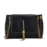 Large Capacity PU Leather Ladies Shoulder Bags Tassel Women's Crossbody Bag