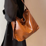 Large Capacity PU Leather Shoulder Bags For Women Autumn And Winter Totse Bag