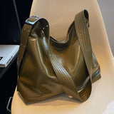Large Capacity PU Leather Shoulder Bags For Women Autumn And Winter Totse Bag