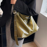 Large Capacity PU Leather Shoulder Bags For Women Autumn And Winter Totse Bag