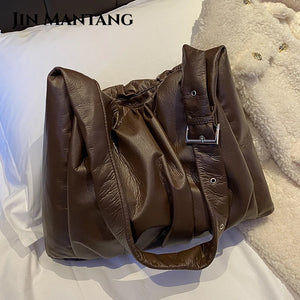Large Capacity PU Leather Tote Bag for Women Autumn Winter Handbag