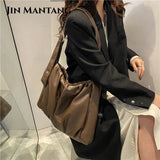 Large Capacity PU Leather Tote Bag for Women Autumn Winter Handbag