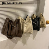Large Capacity PU Leather Tote Bag for Women Autumn Winter Handbag