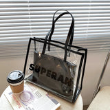 Large Capacity PVC One Shoulder Bag Women's Transparent Handbag