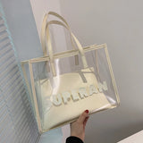 Large Capacity PVC One Shoulder Bag Women's Transparent Handbag