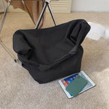 Waterproof Nylon Shoulder Bag Large Capacity Minimalist Style