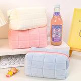 Pink Plush Makeup Bag Pencil Case Student Storage Soft Organizer
