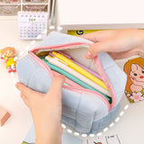 Pink Plush Makeup Bag Pencil Case Student Storage Soft Organizer