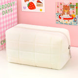Pink Plush Makeup Bag Pencil Case Student Storage Soft Organizer