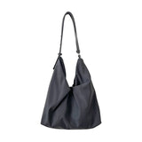 Large Capacity Pleated Nylon Crossbody Bags Vintage Solid Handbags