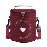 Large-Capacity Portable Lunch Bag Insulation Bag Round Barrel Aluminum Foil