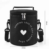 Large-Capacity Portable Lunch Bag Insulation Bag Round Barrel Aluminum Foil
