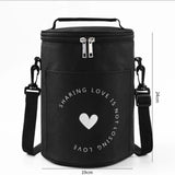 Large-Capacity Portable Lunch Bag Insulation Bag Round Barrel Aluminum Foil