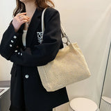 Large Capacity Straw-Weaved Women Tote Bag