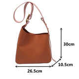 Large Capacity PU Leather Shoulder Bucket Bags for Women