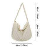 Quilted Tote Bag Lightweight Winter Warm Down Cotton Padded Shoulder