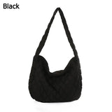 Quilted Tote Bag Lightweight Winter Warm Down Cotton Padded Shoulder