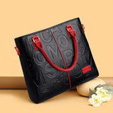 Retro Leather Woman Handbag Large Capacity Totes Bag #ZYNWY-313