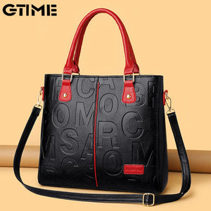 Retro Leather Woman Handbag Large Capacity Totes Bag #ZYNWY-313