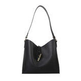 Retro Bucket Bag Hand-Held Tote Solid Women Bag