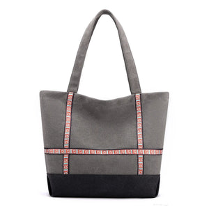 Large Capacity Retro Canvas Bag Student Working Suitable Shoulder Bags