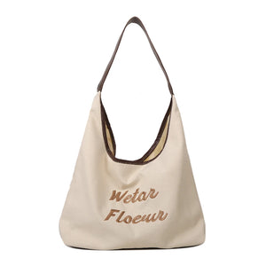 Large Capacity Retro Canvas Shoulder Bag Women's Tote Bag