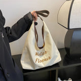 Large Capacity Retro Canvas Shoulder Bag Women's Tote Bag