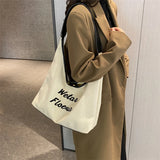 Large Capacity Retro Canvas Shoulder Bag Women's Tote Bag