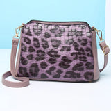Stone Pattern PU Leather Messenger Bag Retro Shoulder Briefcase