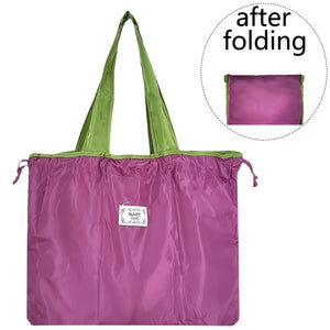 Large Capacity Reusable Foldable Shopping Bag Drawstring Grocery Bag