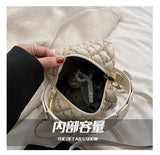 Large Capacity Rhombic Lattice Handbag for Women Square Shoulder Crossbody Bag