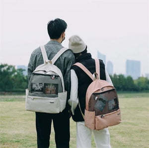 Large Capacity Grid Schoolbag For Students
