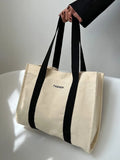 Large Capacity Shopper Canvas Tote Bags for Women Handbags