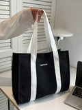 Large Capacity Shopper Canvas Tote Bags for Women Handbags