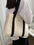 Large Capacity Shopper Canvas Tote Bags for Women Handbags
