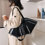 Large Capacity Shoulder Bag Creative Canvas Bag