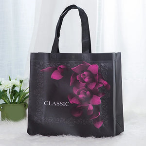 Large Capacity Shopping Bag Durable Female Rose Flower Tote Bag