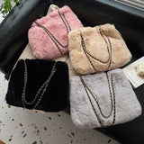 Large Capacity Plush Bag Women's Handbags Shoulder Bags