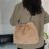 Large Capacity Plush Bag Women's Handbags Shoulder Bags