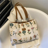 Canvas Printed Crossbody Bags Women Handbag Purses Large Capacity Shoulder Bag