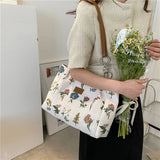 Canvas Printed Crossbody Bags Women Handbag Purses Large Capacity Shoulder Bag