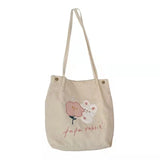 Corduroy Rabbit Embroidery Shoulder Bag Large Capacity Casual Handbag