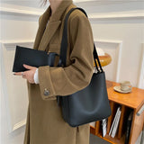 Large Capacity Shoulder Bag Retro Bucket Bags Women's Child Mother Bag