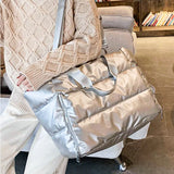 Large Winter Shoulder Bag Women Waterproof Warm Tote Handbag