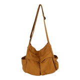 Large Capacity Shoulder Bag Tote Handbag Adjustable Strap Zipper Front Pockets