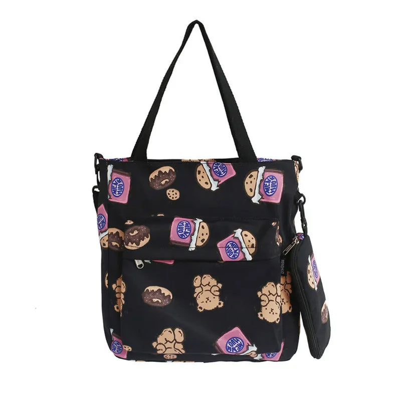 Cartoon Messenger Bag Young Girl Casual Printing Handbag