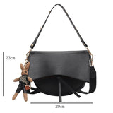 Large Capacity Shoulder Bags For Women Flap Tote Bags Crossbody Pack Leather